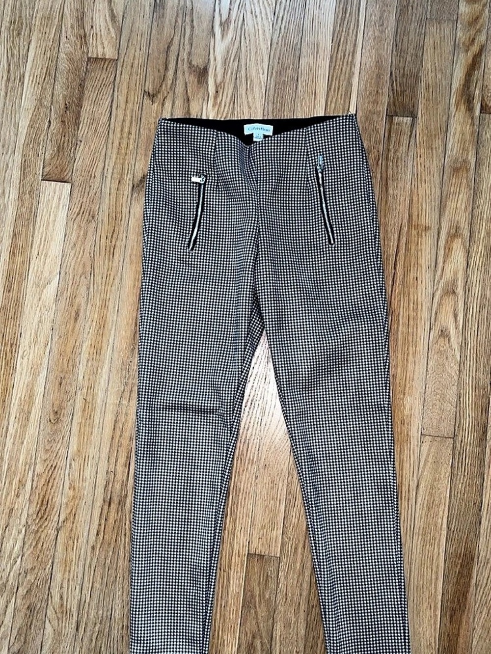 Calvin Klein Houndstooth Skinny Pants Size 2 Like New